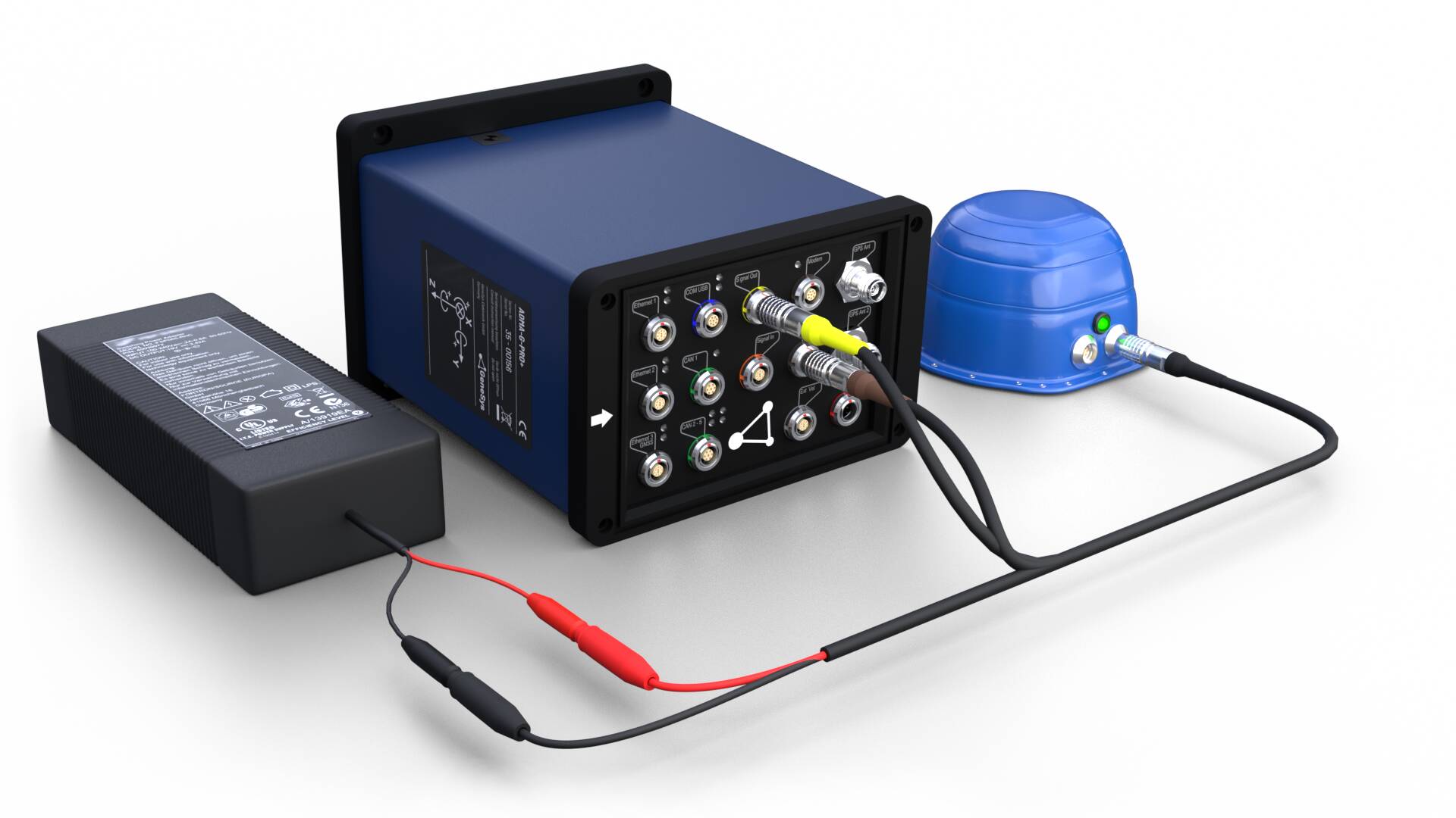 Shows the Hardware Setup of using the ADMA in combination with the IPS.