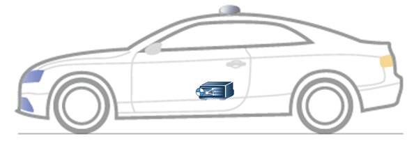 Shows the point of installation of the ADMA-Slim not coupled