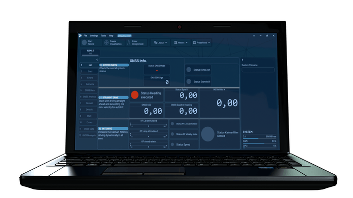 2D Laptop ADMA Data Logger from the GeneSys Elektronik GmbH