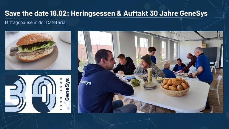 Save the date Heringsessen & Auftakt 30 Jahre GeneSys