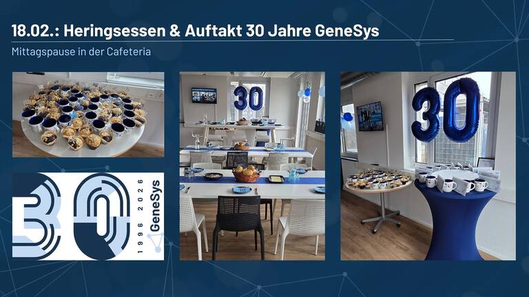 Heringsessen & Auftakt 30 Jahre GeneSys (1/2)
