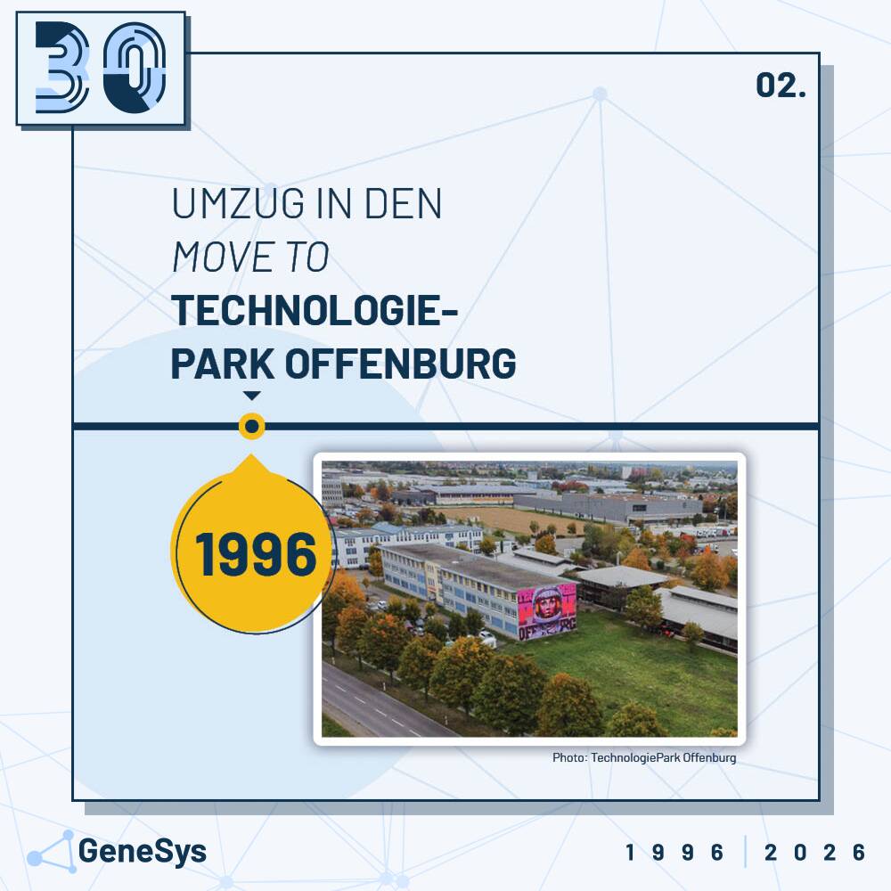 GeneSys Elektronik moving to Technologie Park in 1996